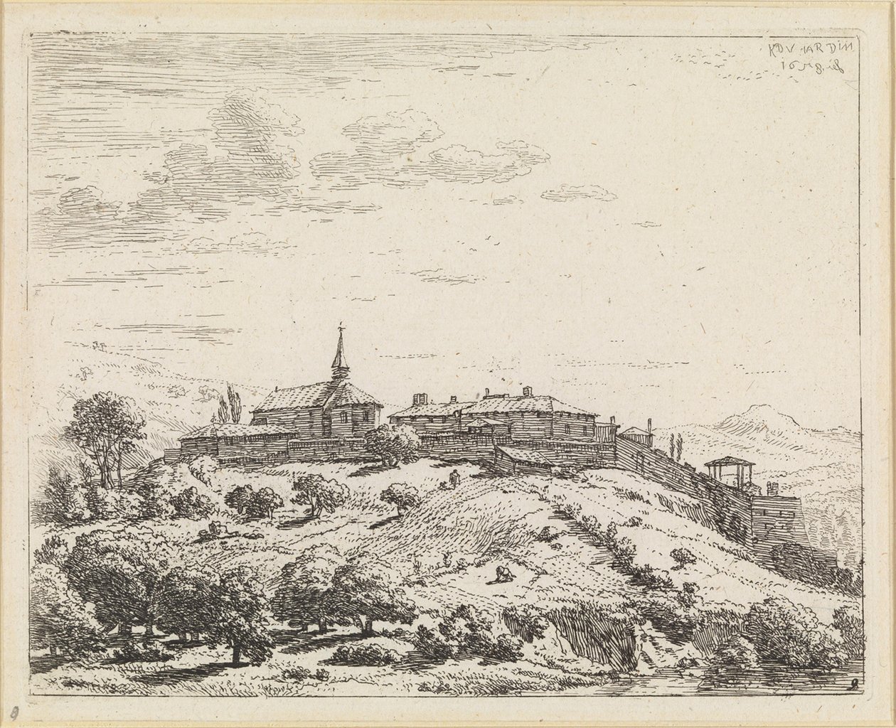 Village on a Hill by Karel Dujardin