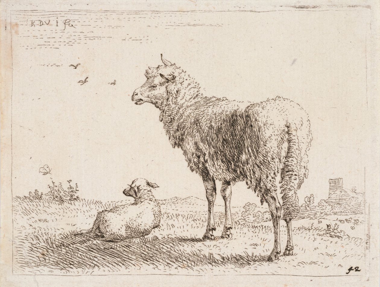 Sheep with Lamb by Karel Dujardin