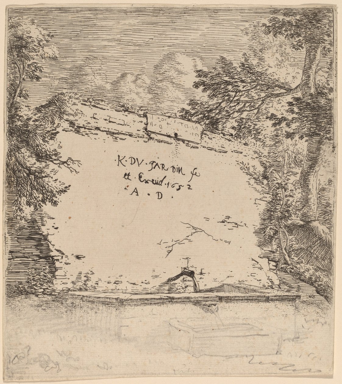 Title Page with Fountain by Karel Dujardin