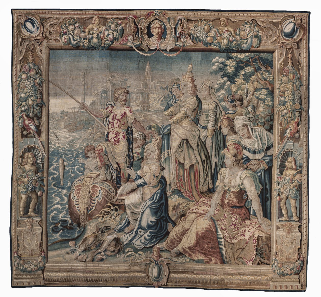 Antony and Cleopatra (Antony Catches a Salted Fish); Tapestry, Date Unknown by Karel van II Mander