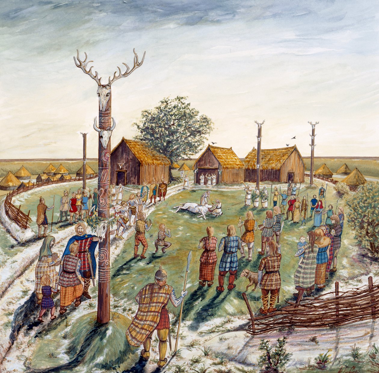 Danebury Hill Fort, c2nd century BC, c1990-2010 by Karen Guffogg
