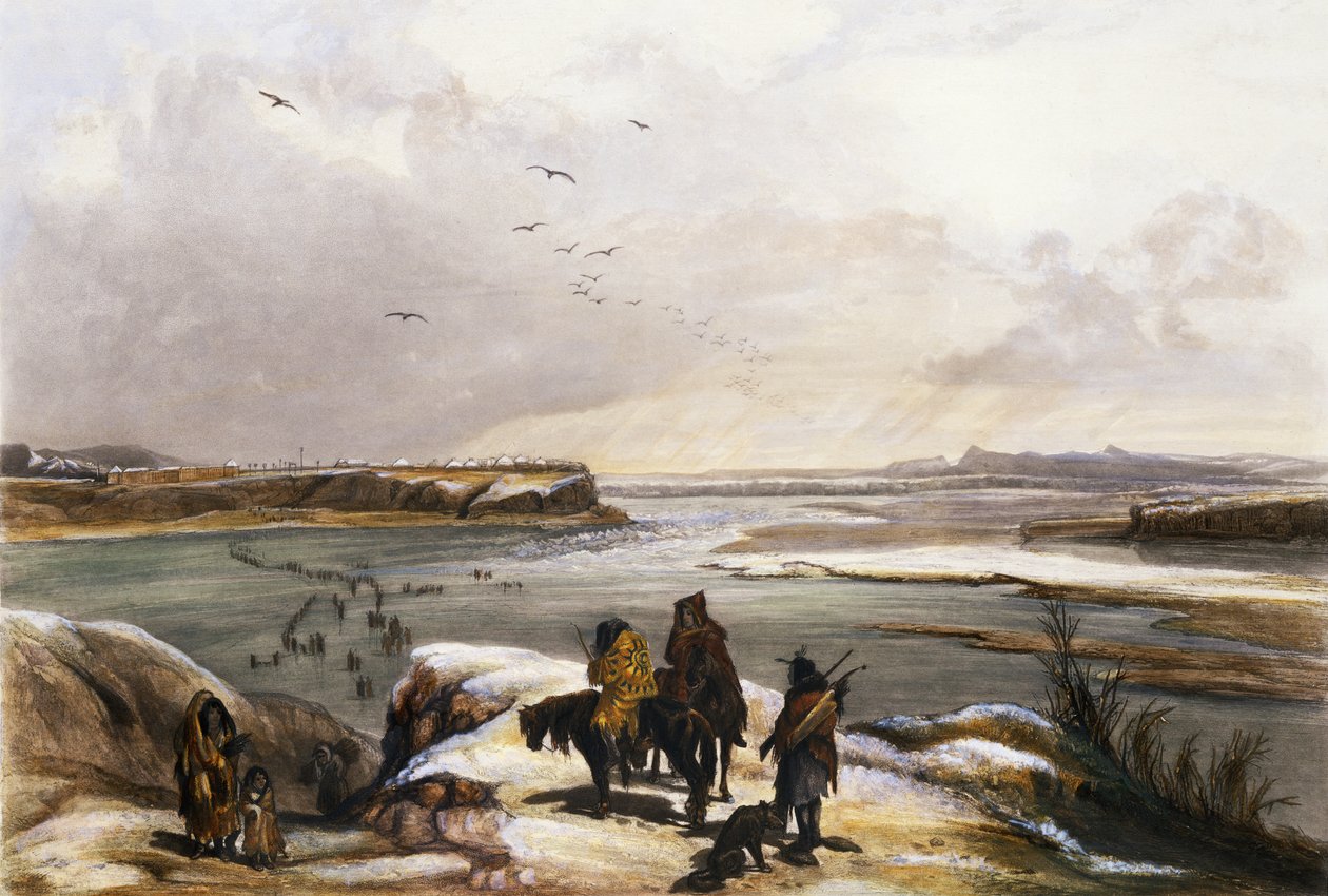 Fort Clark on the Missouri, February 1834, Plate 15 from Volume 2 of 