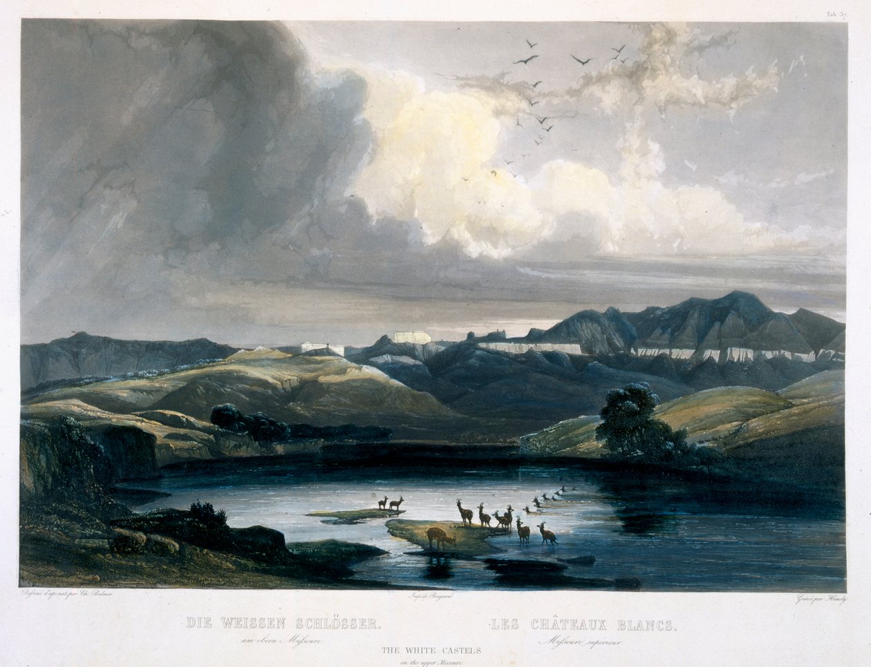 The White Castles on the Upper Missouri, plate 37 from Volume 2 of 