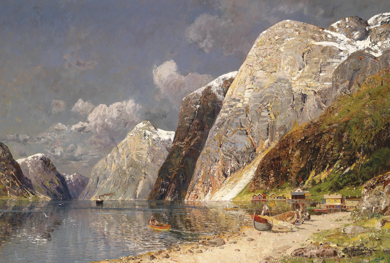 Large Fjord Landscape by Karl Kaufmann