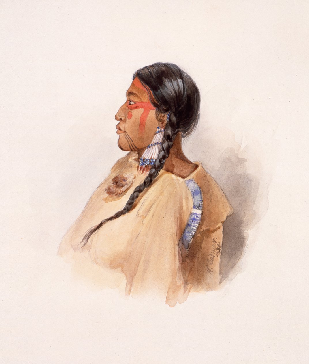 Cree Woman by Karl Bodmer