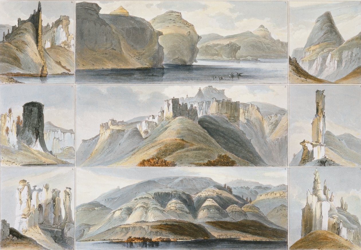 Remarkable Hills on the Upper Missouri, plate 34 from Volume 2 of 