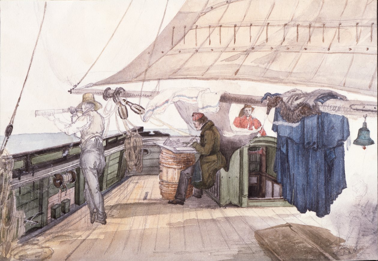 Scene on the Janus by Karl Bodmer: Buy fine art print