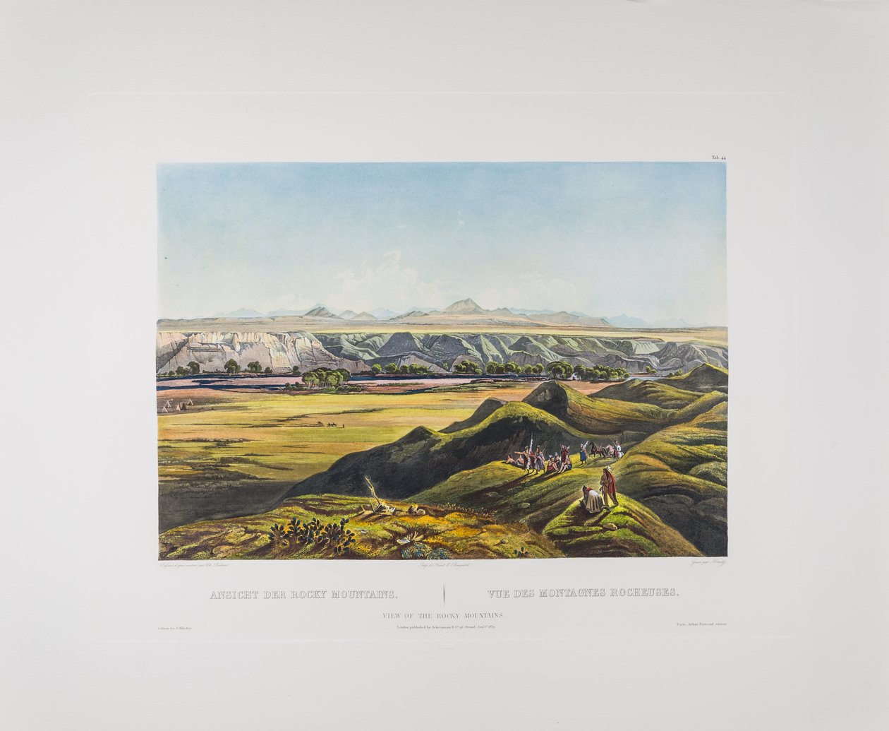 View of the Rocky Mountains, Bodmer