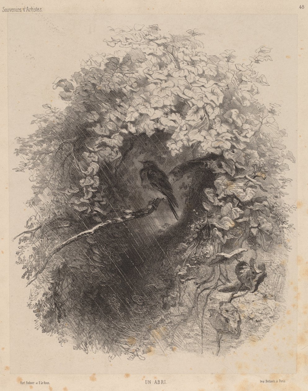 A Shelter by Karl Bodmer: Highest-quality art reproduction