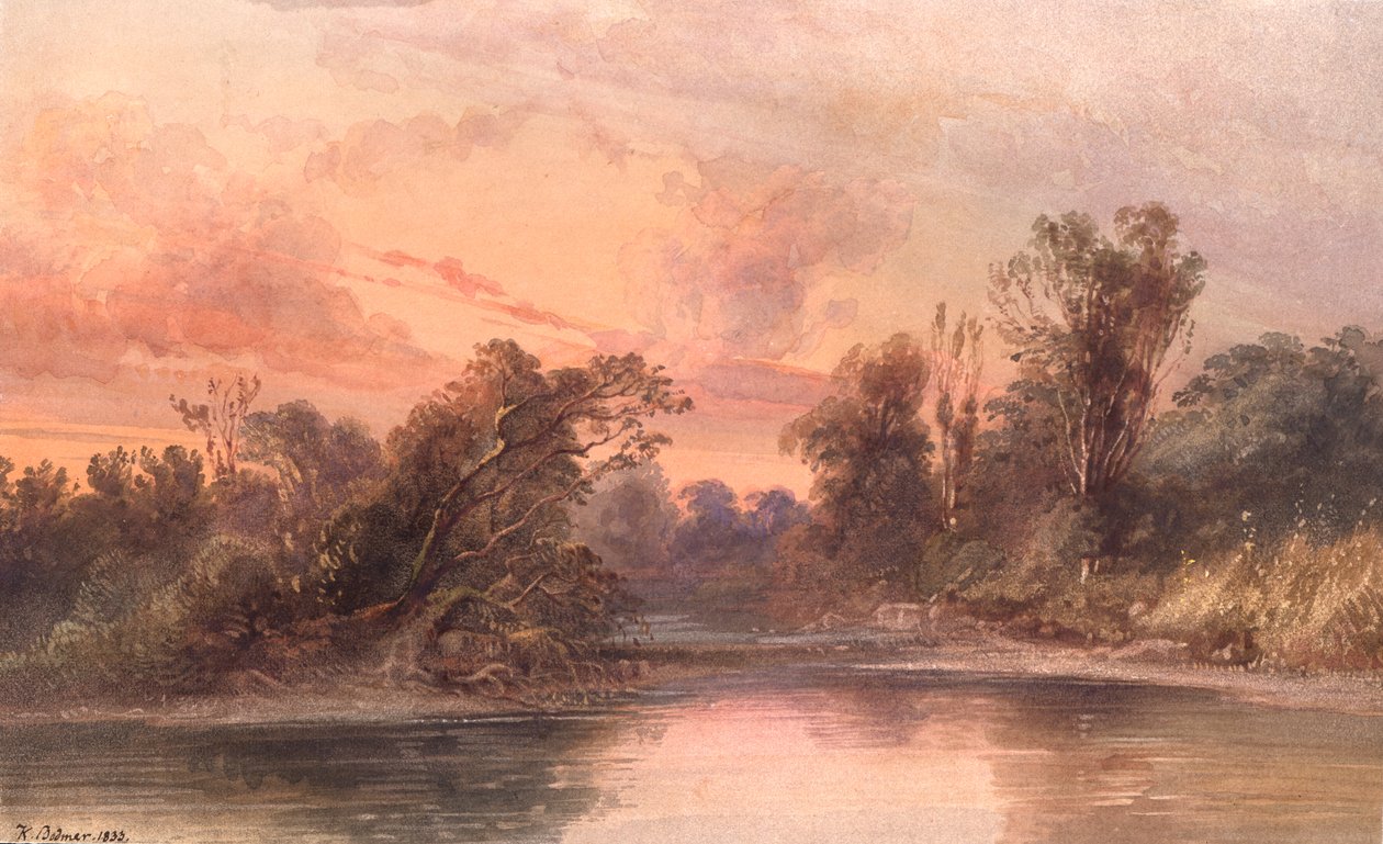 View on the Missouri by Karl Bodmer