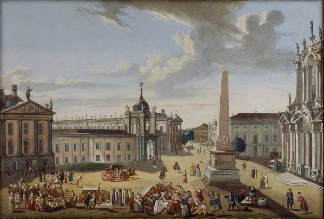 Alter Markt Potsdam - View into Schlossstraße by Karl Christian Wilhelm Baron