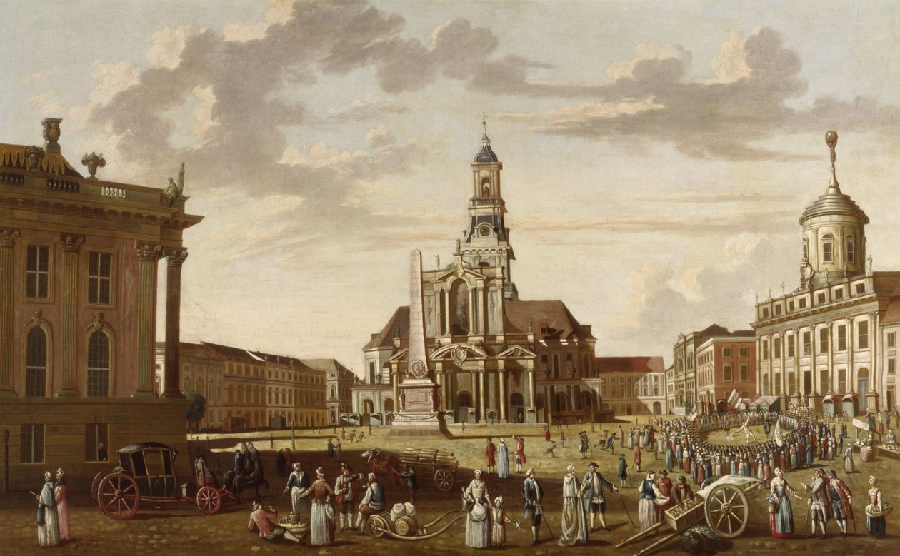 Old Market of Potsdam and Church St. Nikolai by Karl Christian Wilhelm Baron