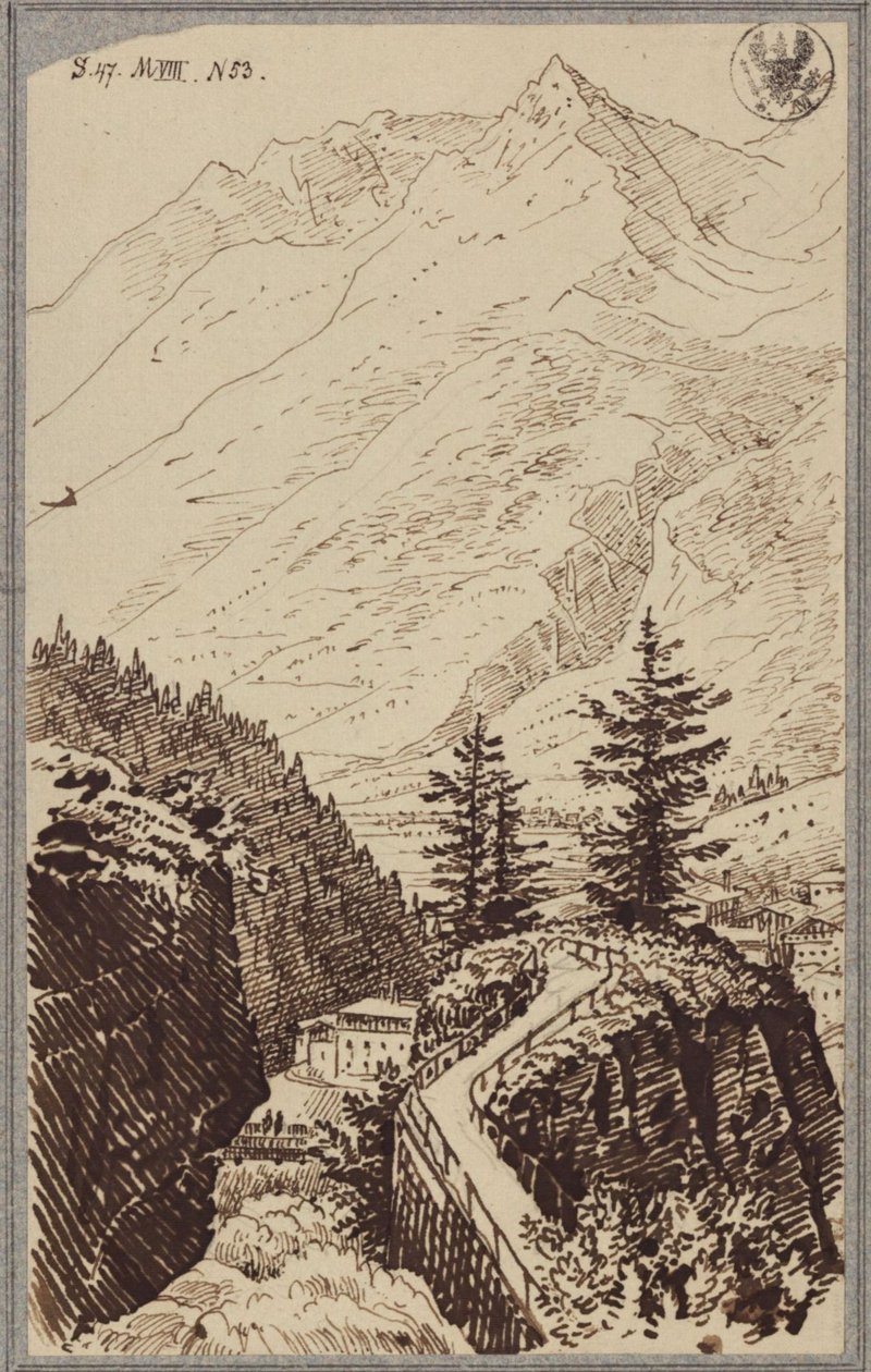 View in the Gastein Valley by Karl Friedrich Schinkel