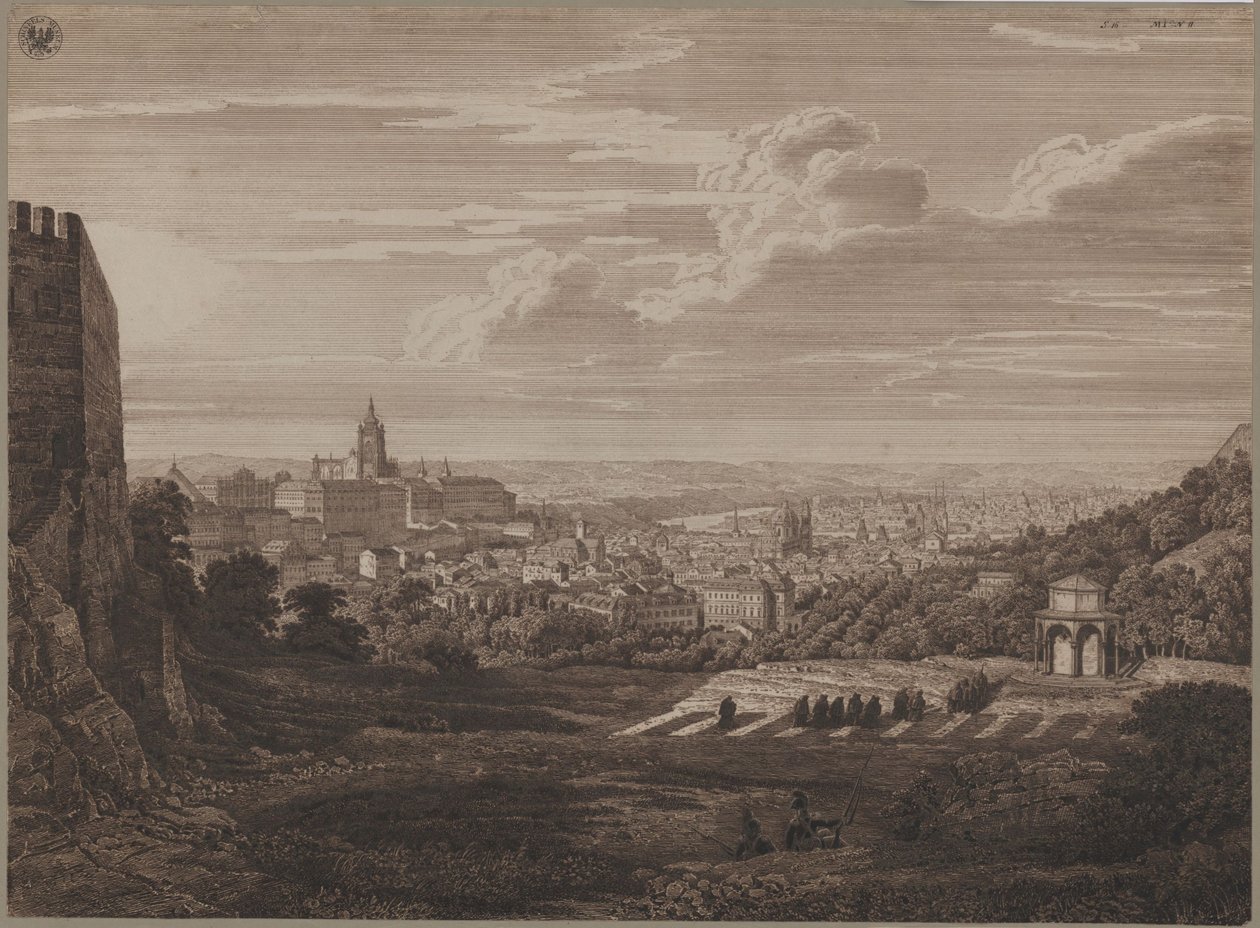 View of Prague from Laurenziberg by Karl Friedrich Schinkel