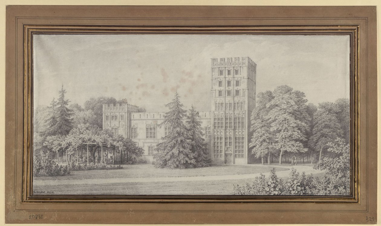 Berlin. Cavalier House on Peacock Island. View by Karl Friedrich Schinkel