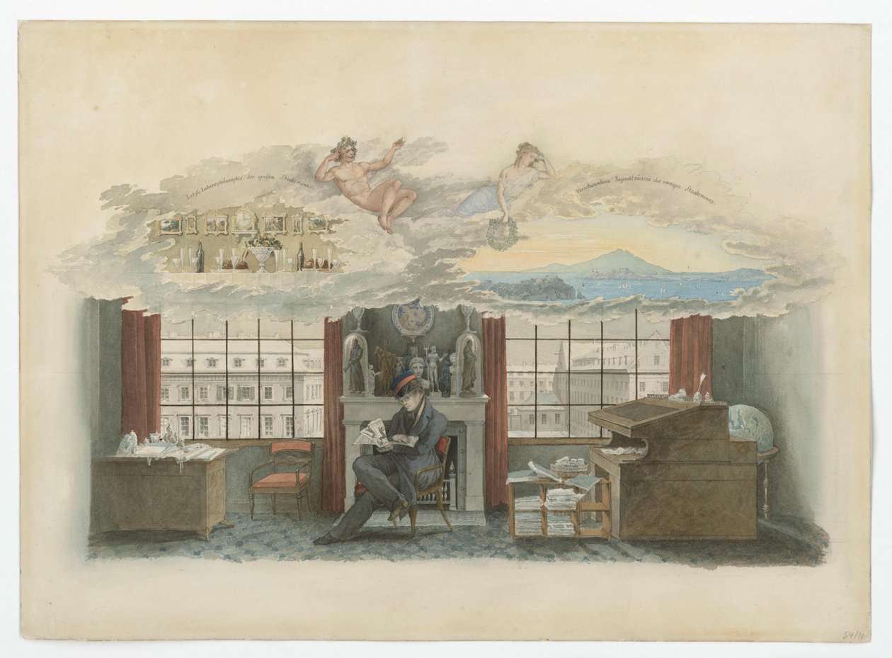 Berlin, Klosterstraße. Institute of Trade. Beuth in his official residence by Karl Friedrich Schinkel