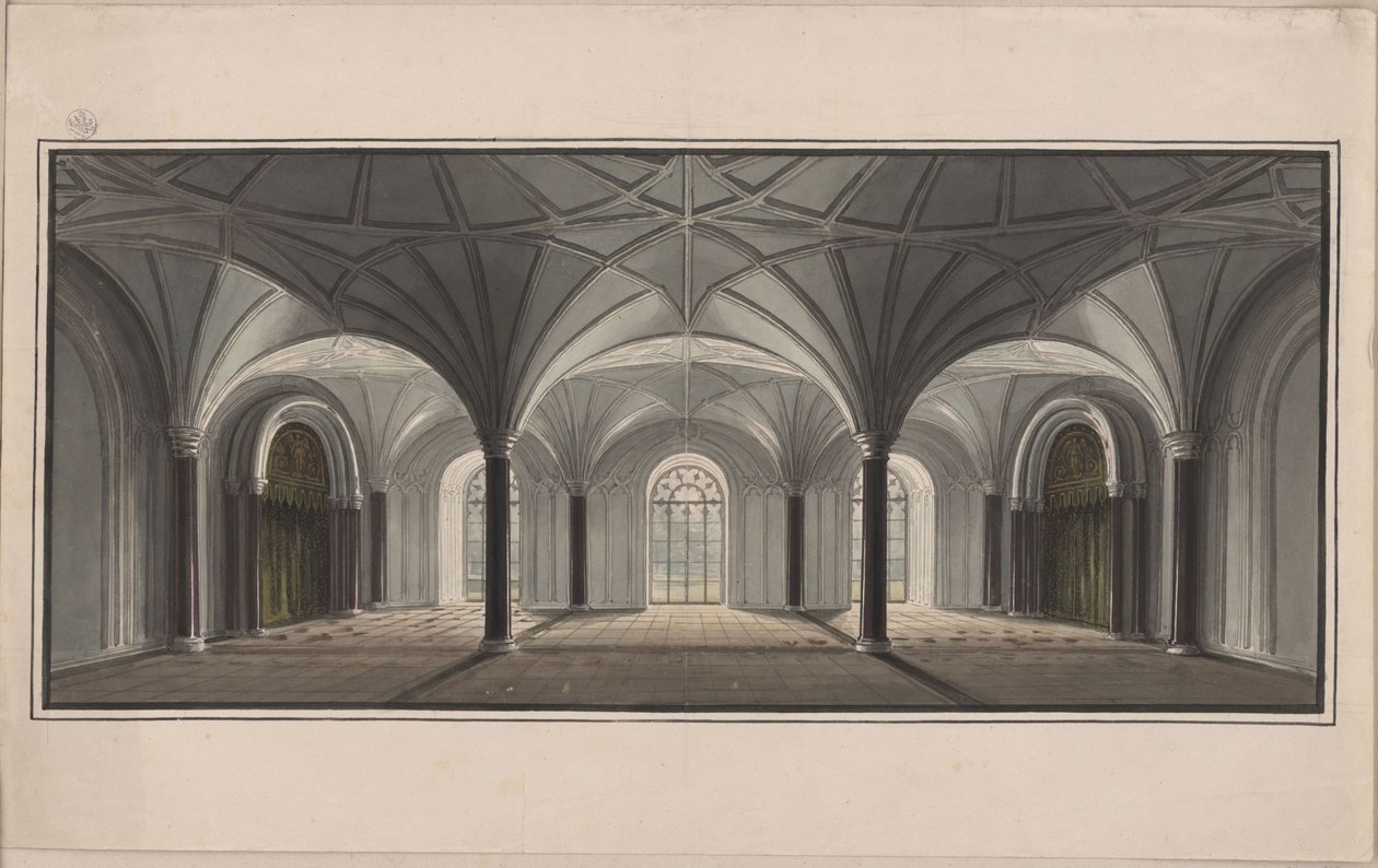 Berlin, Wilhelmstrasse. Radziwill Palace. Design for the Garden Hall by Karl Friedrich Schinkel