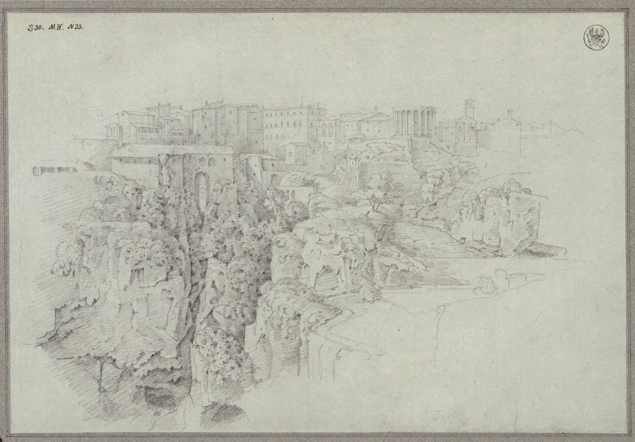 View of Tivoli over the Aniene Valley by Karl Friedrich Schinkel