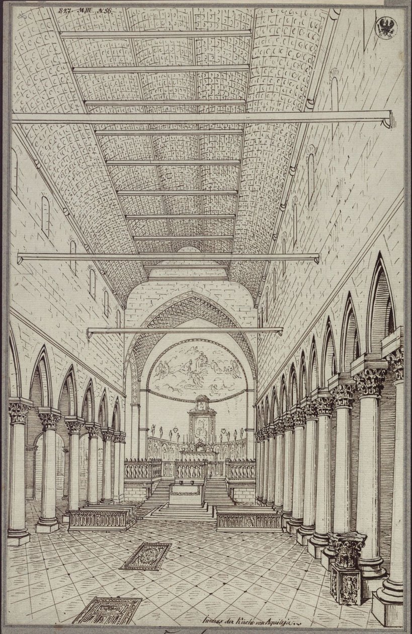 The Interior of the Cathedral of Aquileia by Karl Friedrich Schinkel