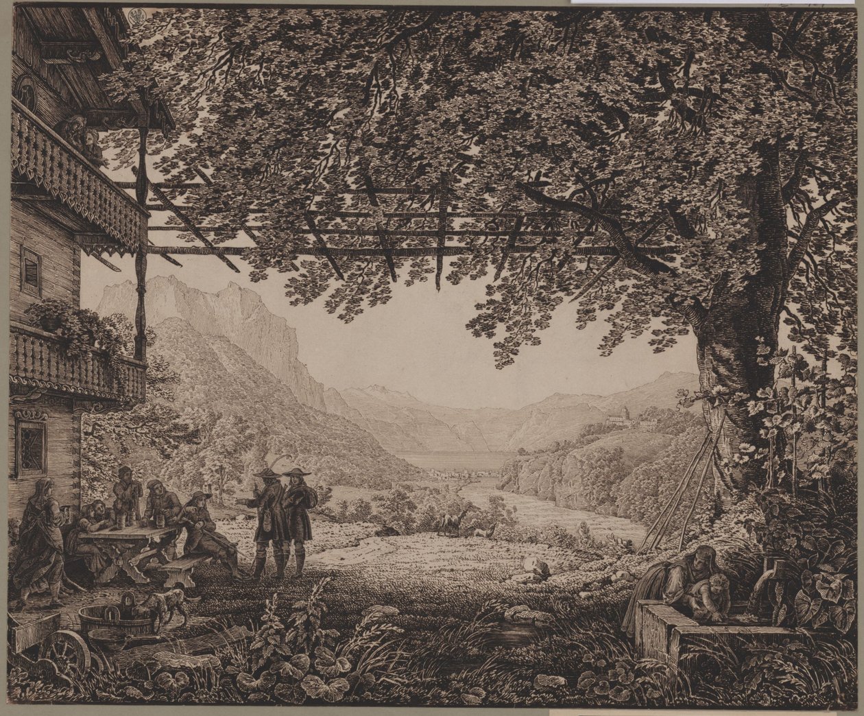 The Traunsee at Gmunden by Karl Friedrich Schinkel