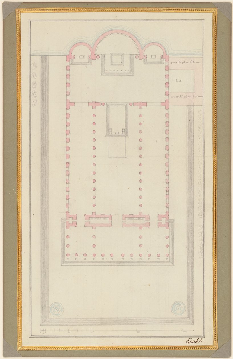Ground Plan of a Cathedral for Berlin by Karl Friedrich Schinkel