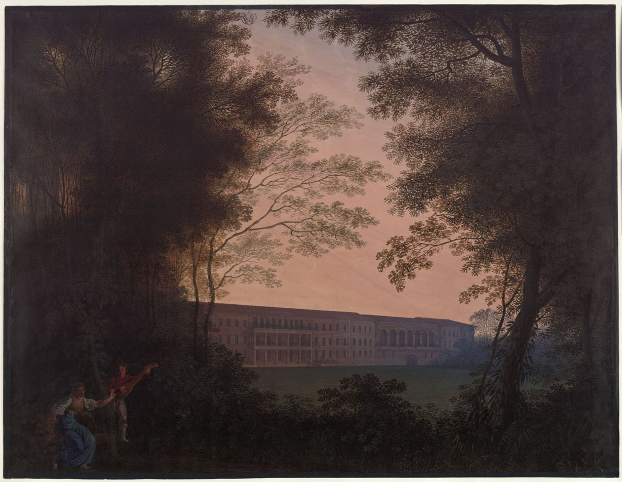 Köstritz. Castle. View of the Garden Side by Karl Friedrich Schinkel