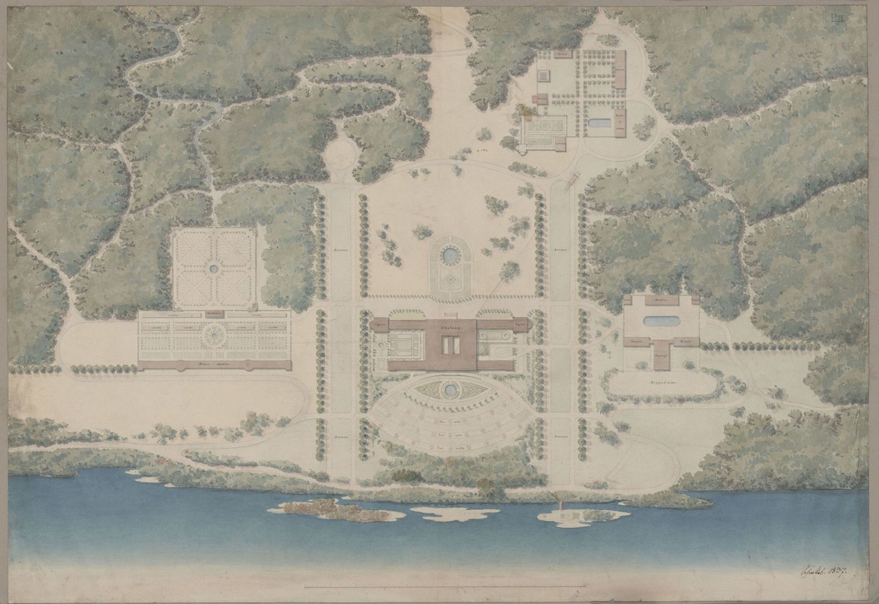 Lithuania. Wittgenstein Palace. General View by Karl Friedrich Schinkel