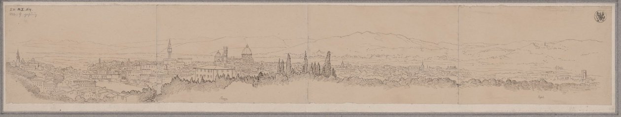 Panoramic View of Florence and Fiesole by Karl Friedrich Schinkel