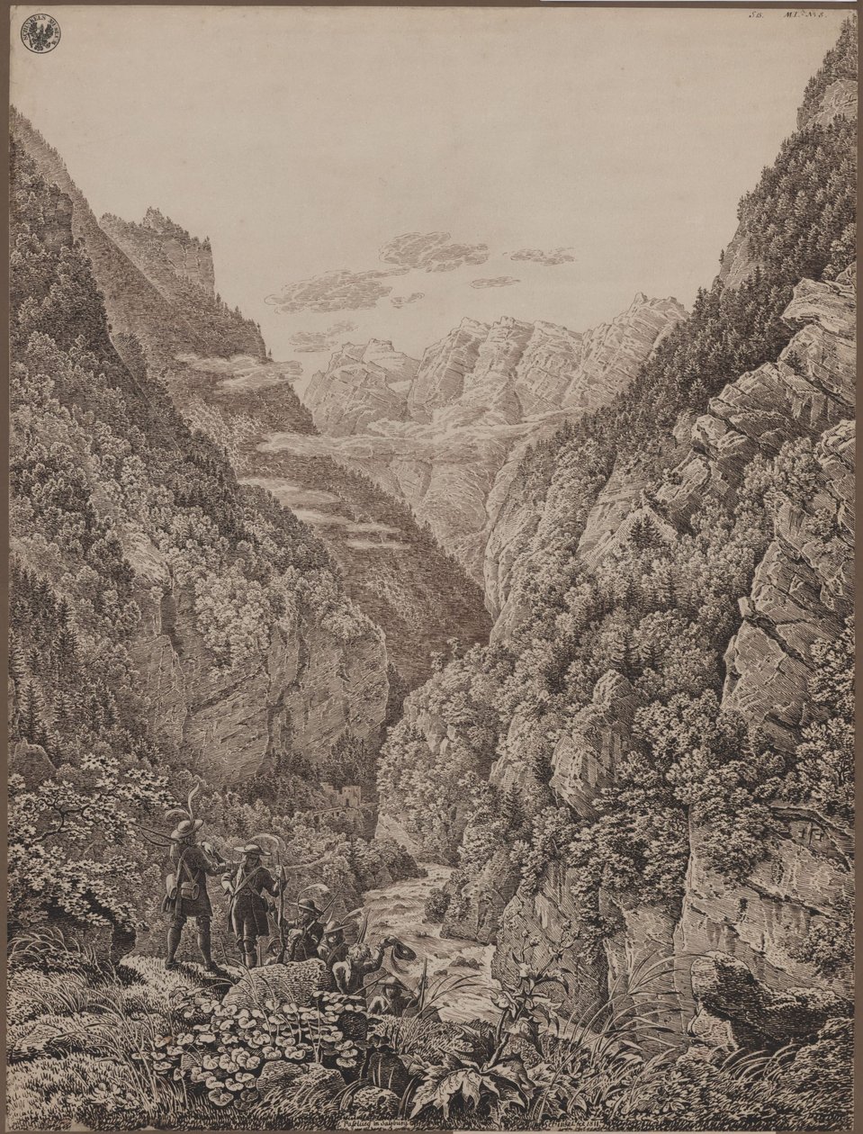 Pass Lueg near Salzburg by Karl Friedrich Schinkel