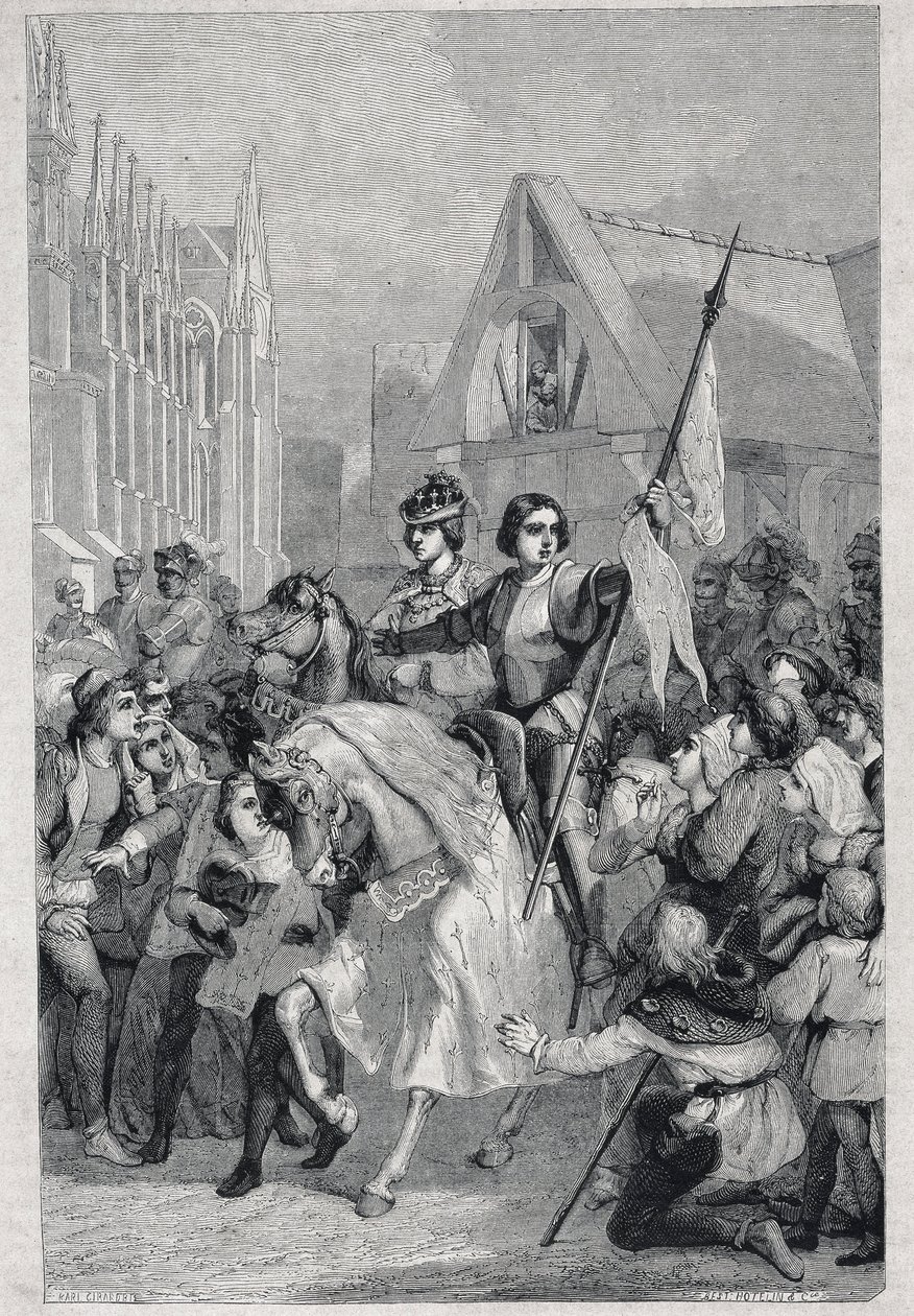 Entrance of Joan of Arc and Charles VII to Reims (detail) by Karl Girardet