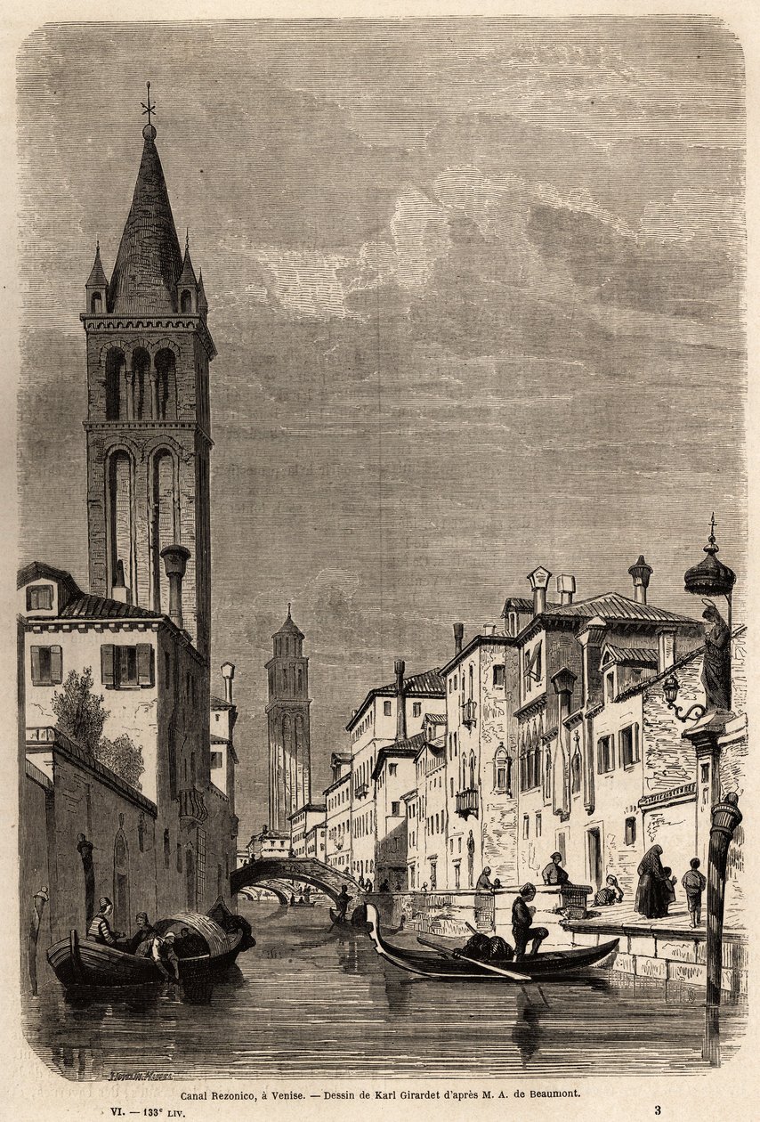 The Rezonico Canal, illustration for Adalbert de Beaumont