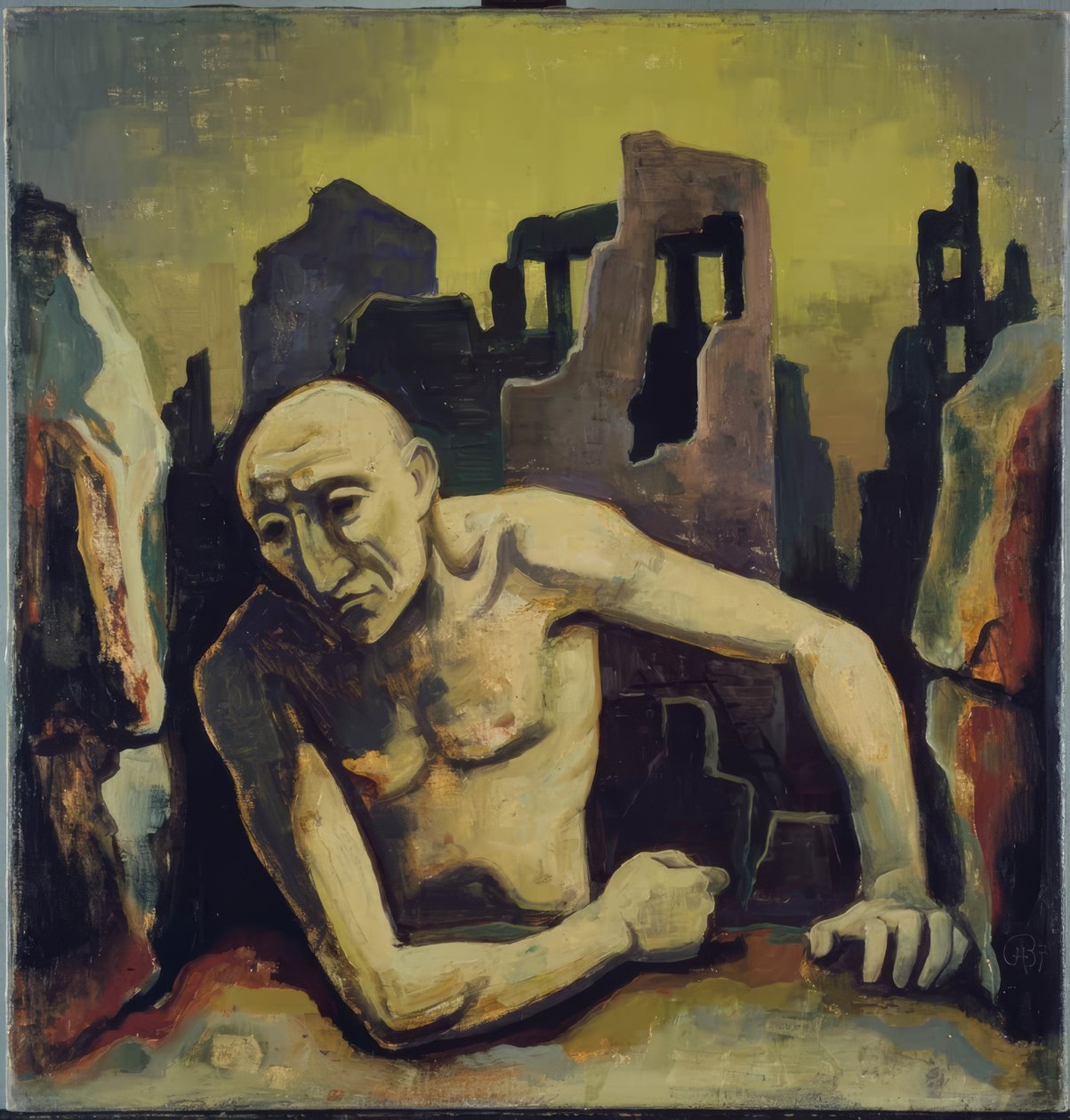 Man in Ruins by Karl Hofer