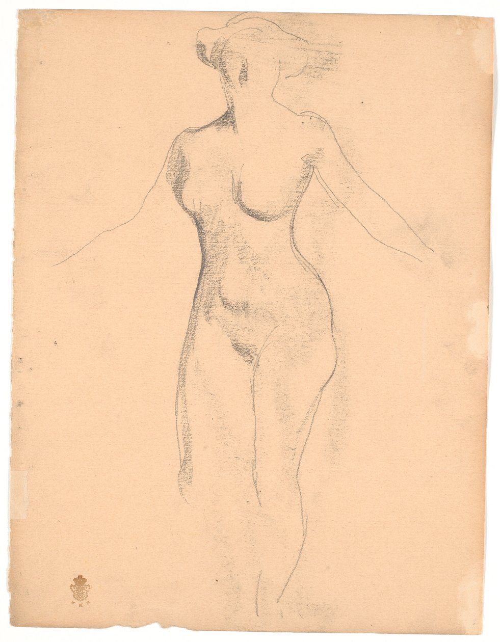 Standing Nude Female Model Seen from Above by Karl Isakson