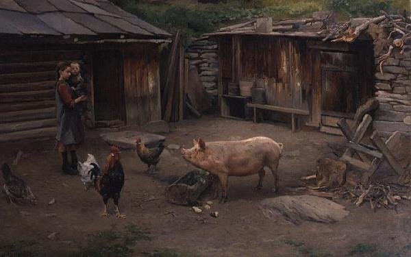The Farmyard by Karl K. Uchermann