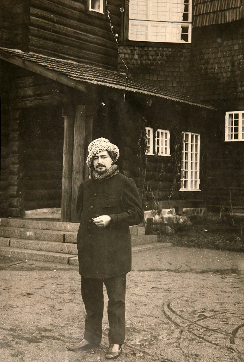Russian Author Leonid Andreyev at His House in Vammelsuu Serovo by Karl Karlovich Bulla
