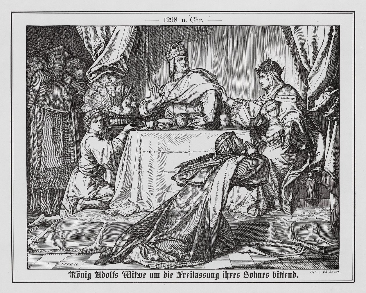 The Widow of King Adolf of Nassau Pleading for the Release of Her Son by Karl Ludwig Adolf Ehrhardt