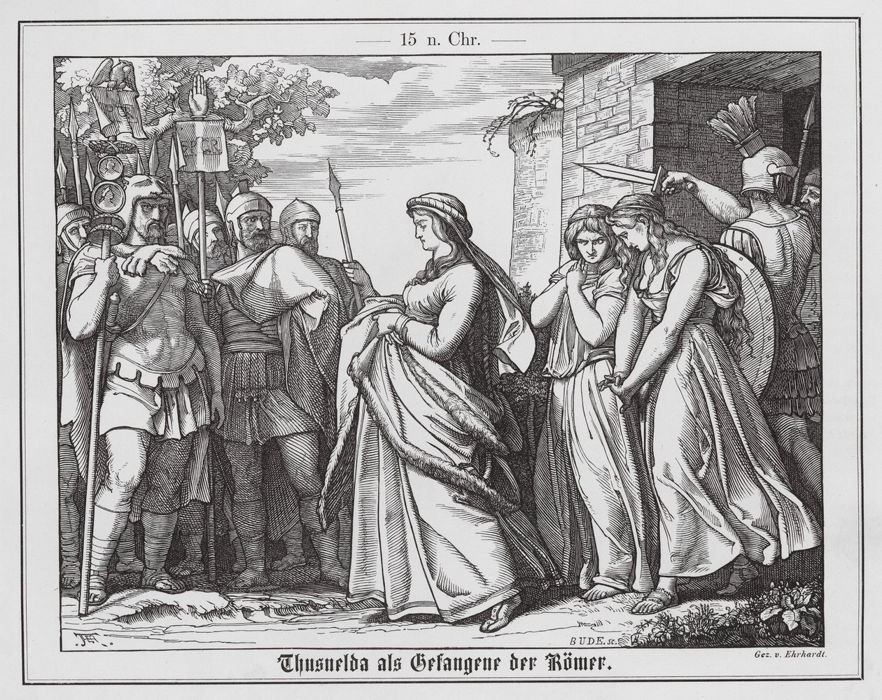 Thusnelda in Roman captivity by Karl Ludwig Adolf Ehrhardt