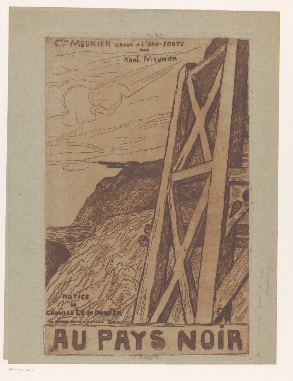 Mountain Landscape with Industrial Construction by Karl Meunier