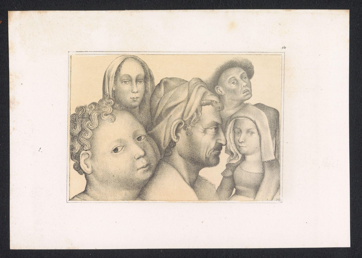 Five Figures (series title: Designs and Studies of a Dutch Master from the XV Century) by Karl Palzow