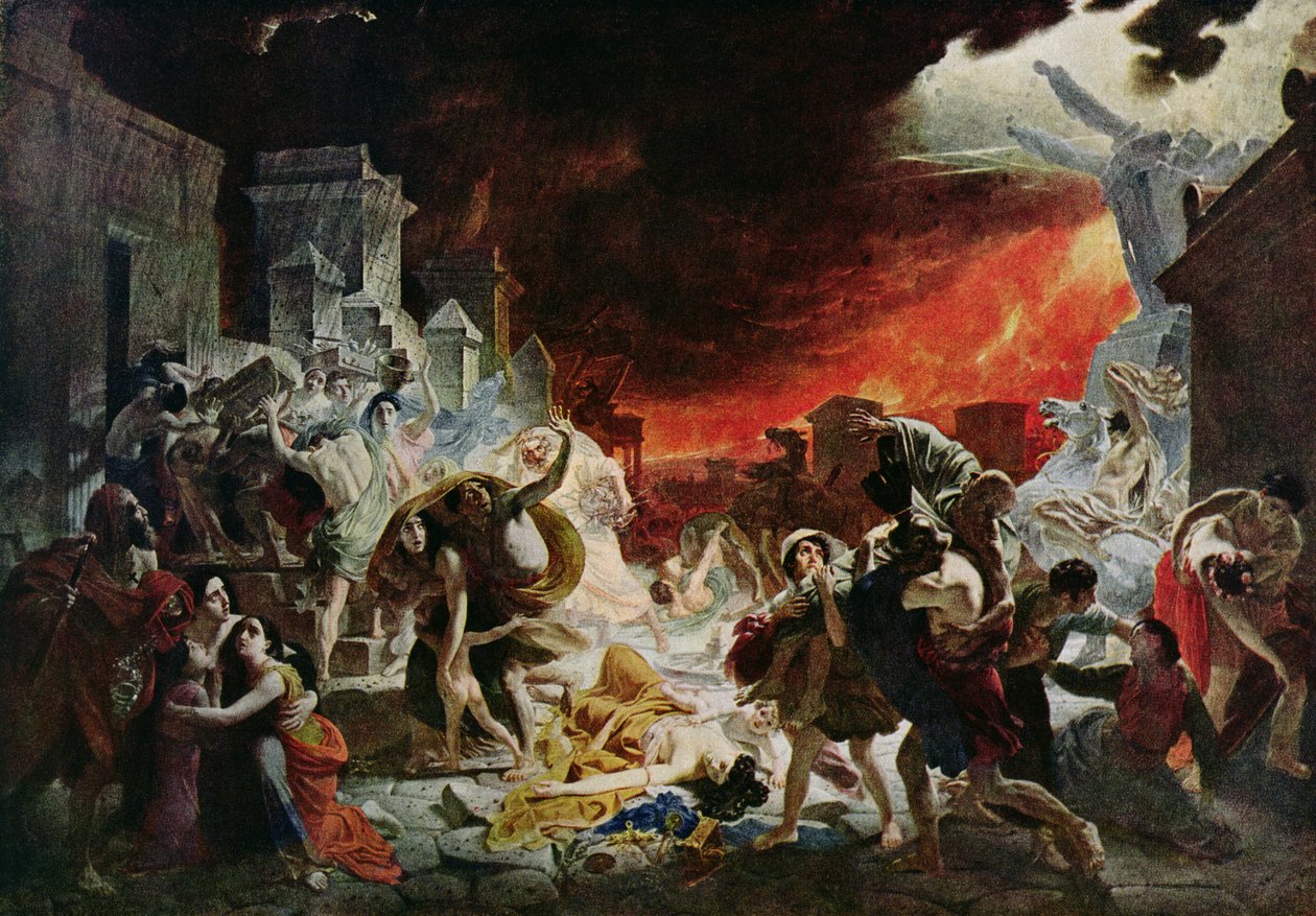 The Destruction of Pompeii in 79 AD by Karl Pavlovich (after) Bryullov