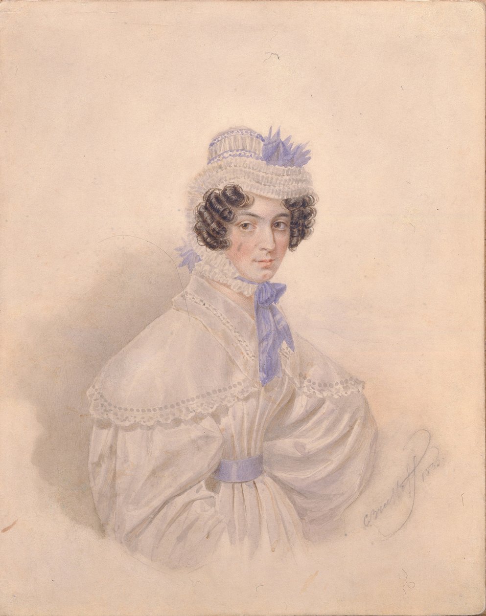 Portrait of Anna Borisovna Bakunina by Karl Pavlovich Bryullov