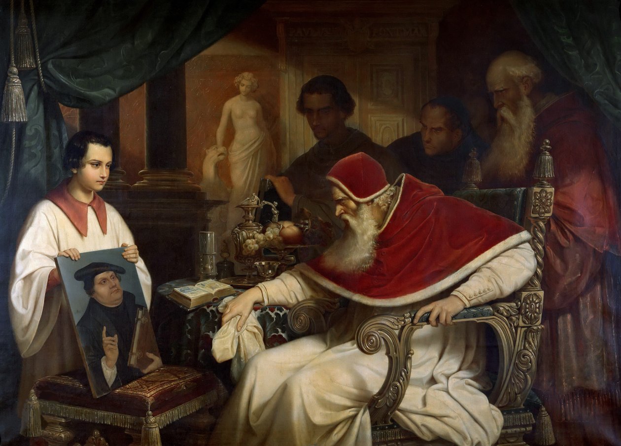 Pope Paul III viewing Cranach
