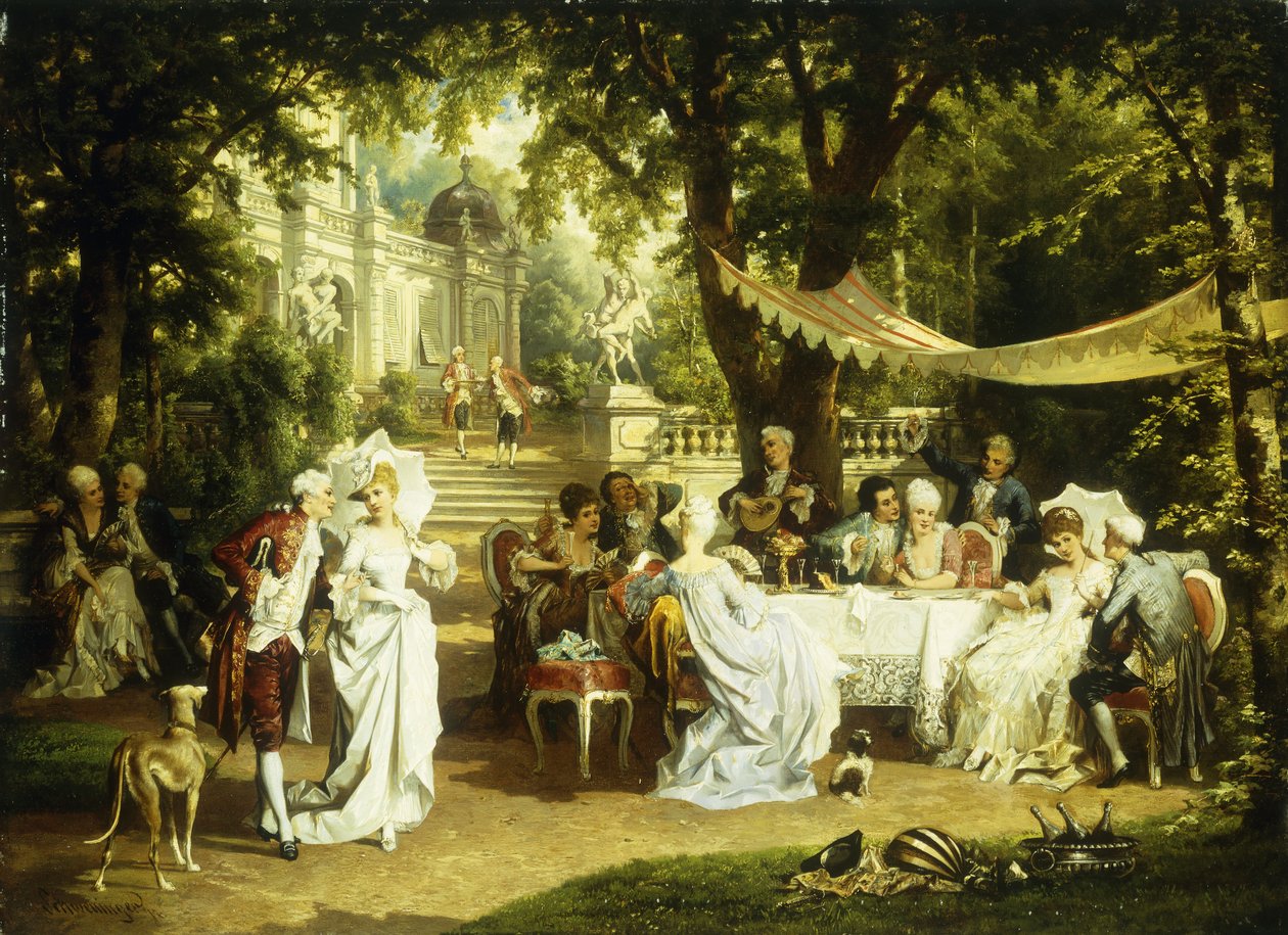 The Garden Party by Karl or Carl the Younger Schweninger