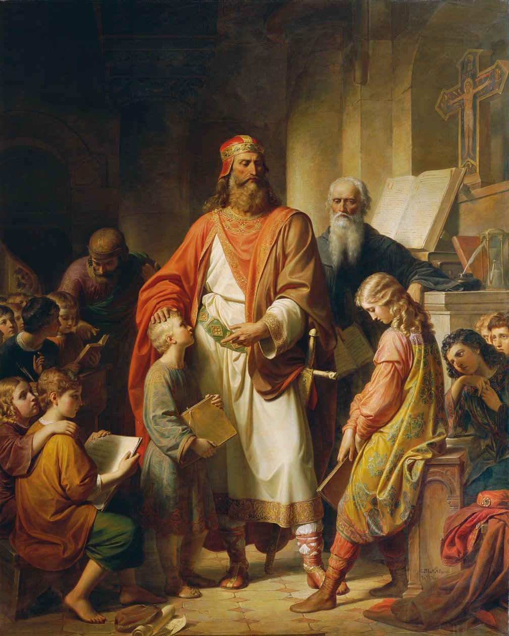 Charlemagne Scolds the Bad Students by Karl von Blaas