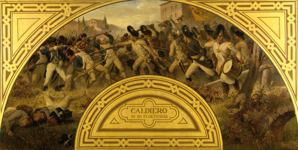 The Battle of Caldiero 1805 by Karl von Blaas
