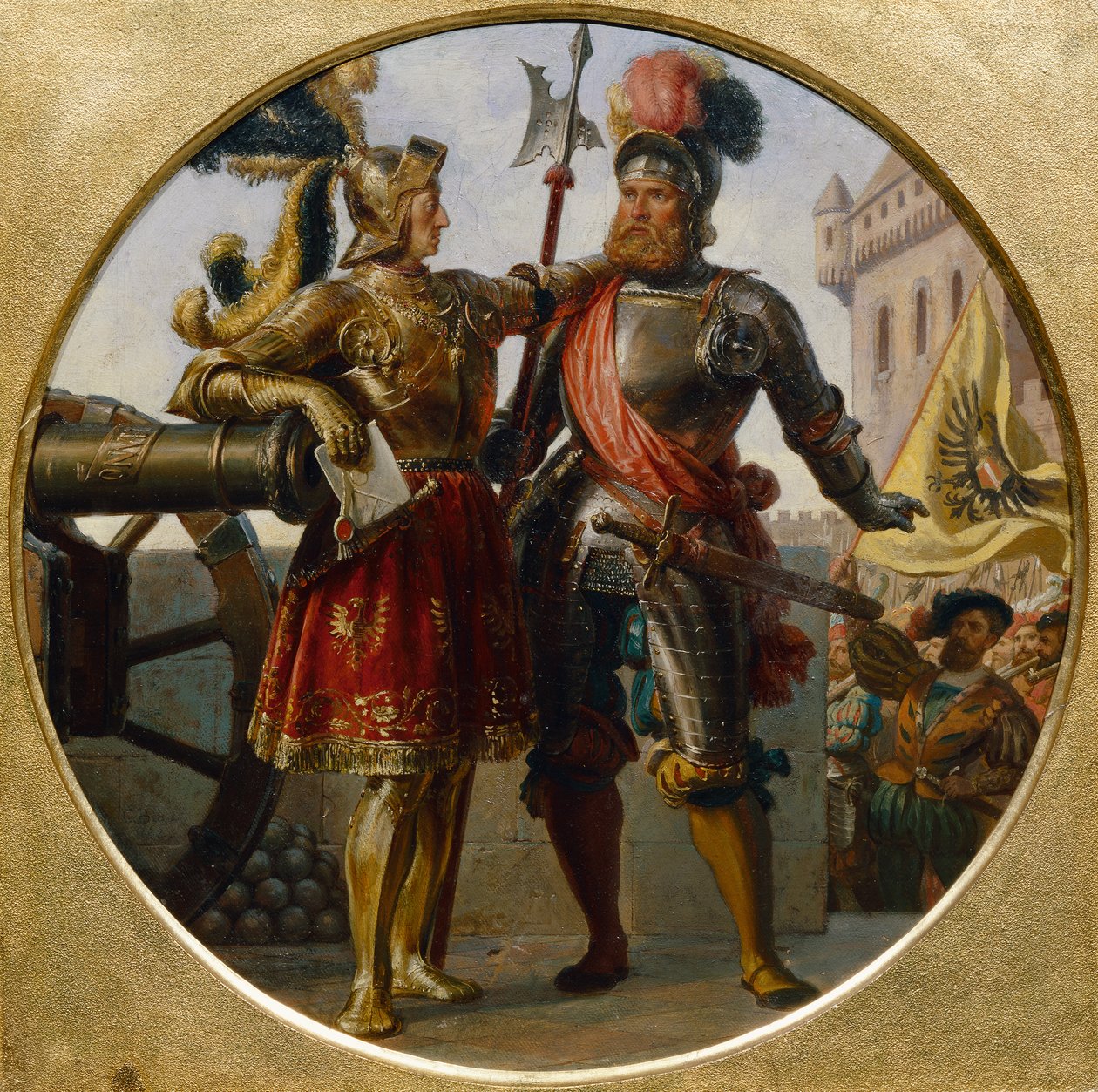 Emperor Maximilian I and Georg von Frundsberg by Karl von Blaas