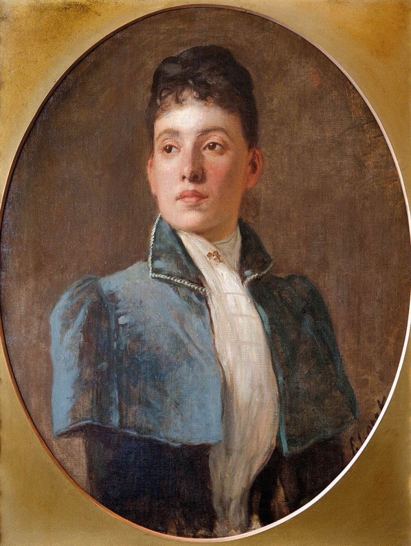 Portrait of Mrs. Sandor by Károly Lotz
