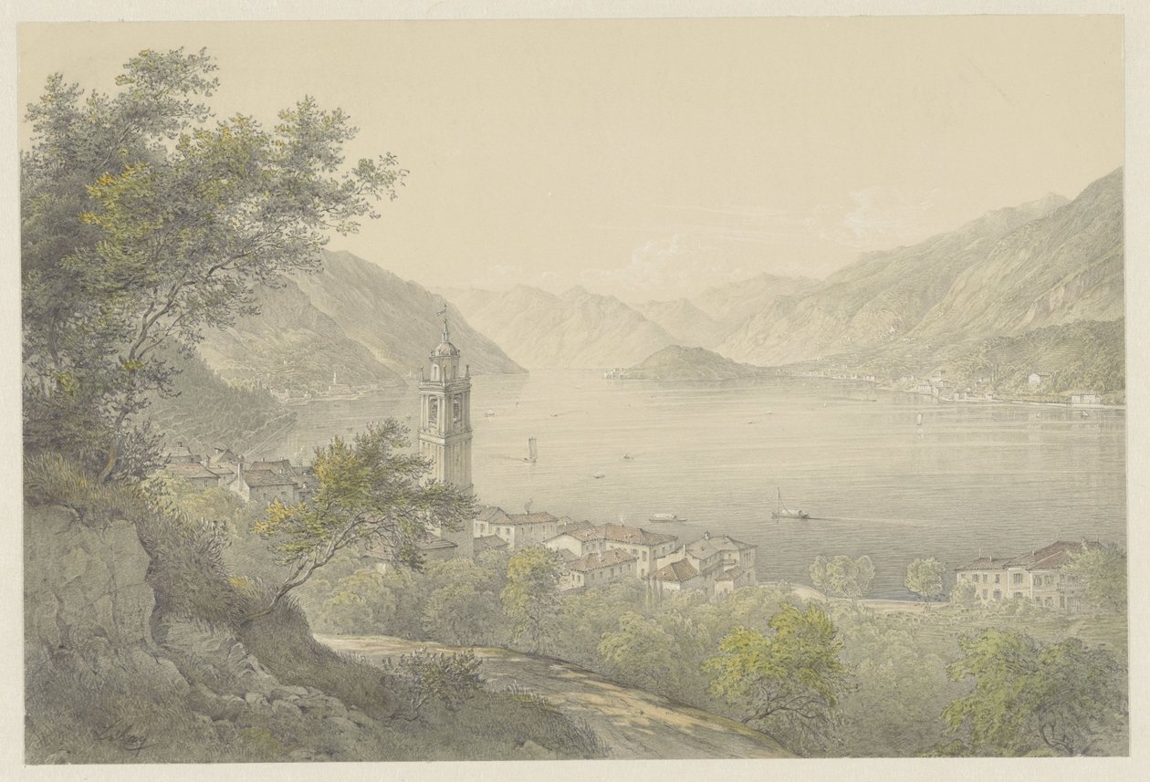 Bellagio, on Lake Como by Karoly Lajos Libay