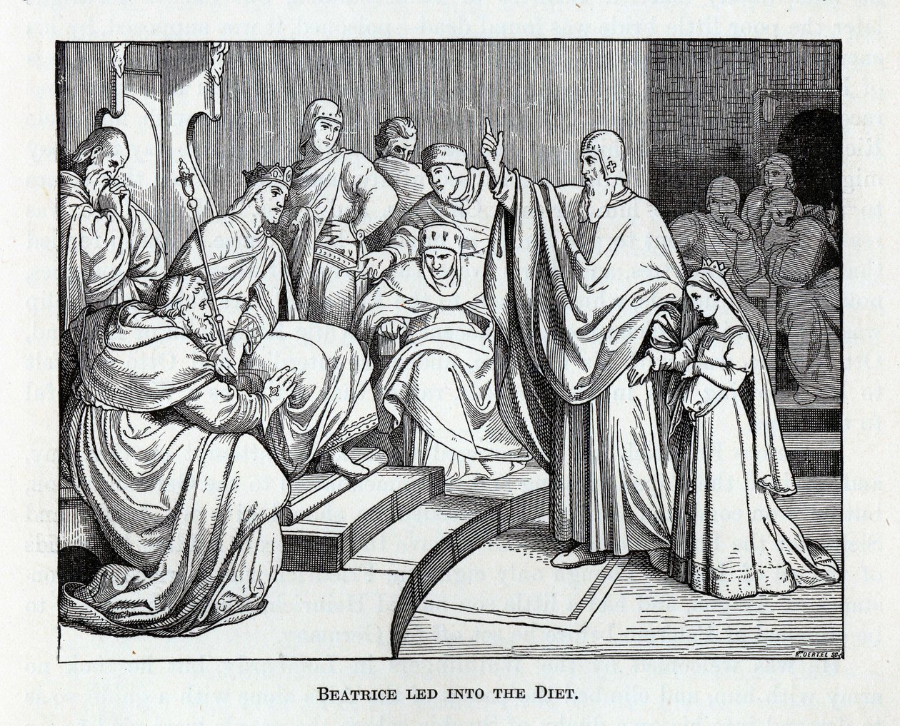 Beatrice Led into the Diet, 1882 by Kaspar Oertel