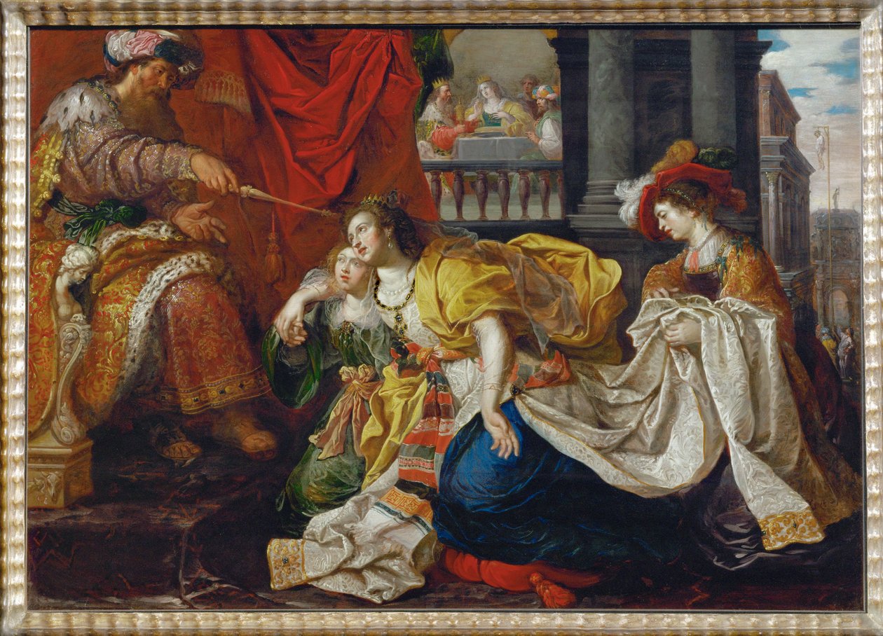 Esther Before King Ahasuerus by Kasper or Gaspar van den Hoecke